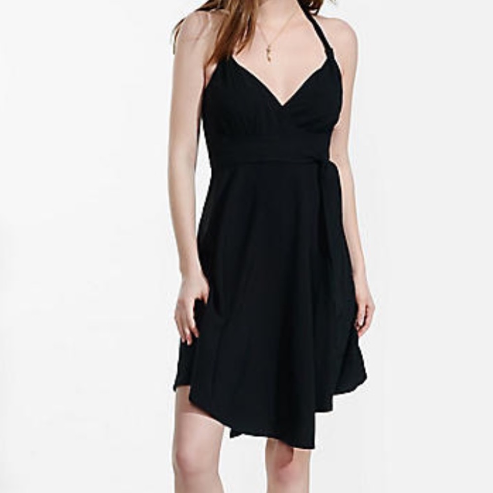Express Tie Halter Wrap‎ Dress
